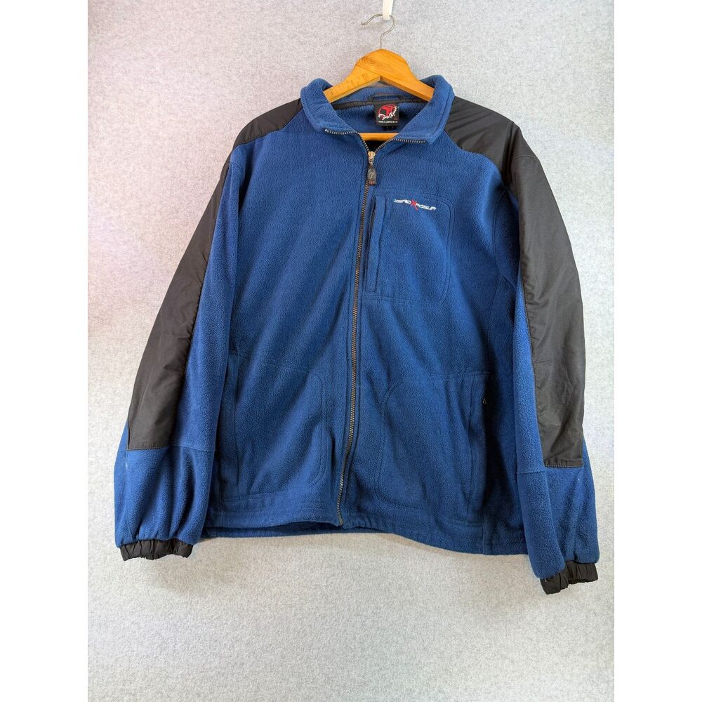 ZeroXposur Men’s XL Blue Black Full Zip Fleece Jacket Outdoor Bin D